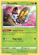 Beautifly 8/196 - Lost Origin Reverse Holofoil - Poke-Collect