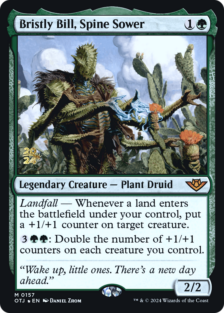 Bristly Bill, Spine Sower (PRE-157) - Outlaws of Thunder Junction Promos Foil - Poke-Collect
