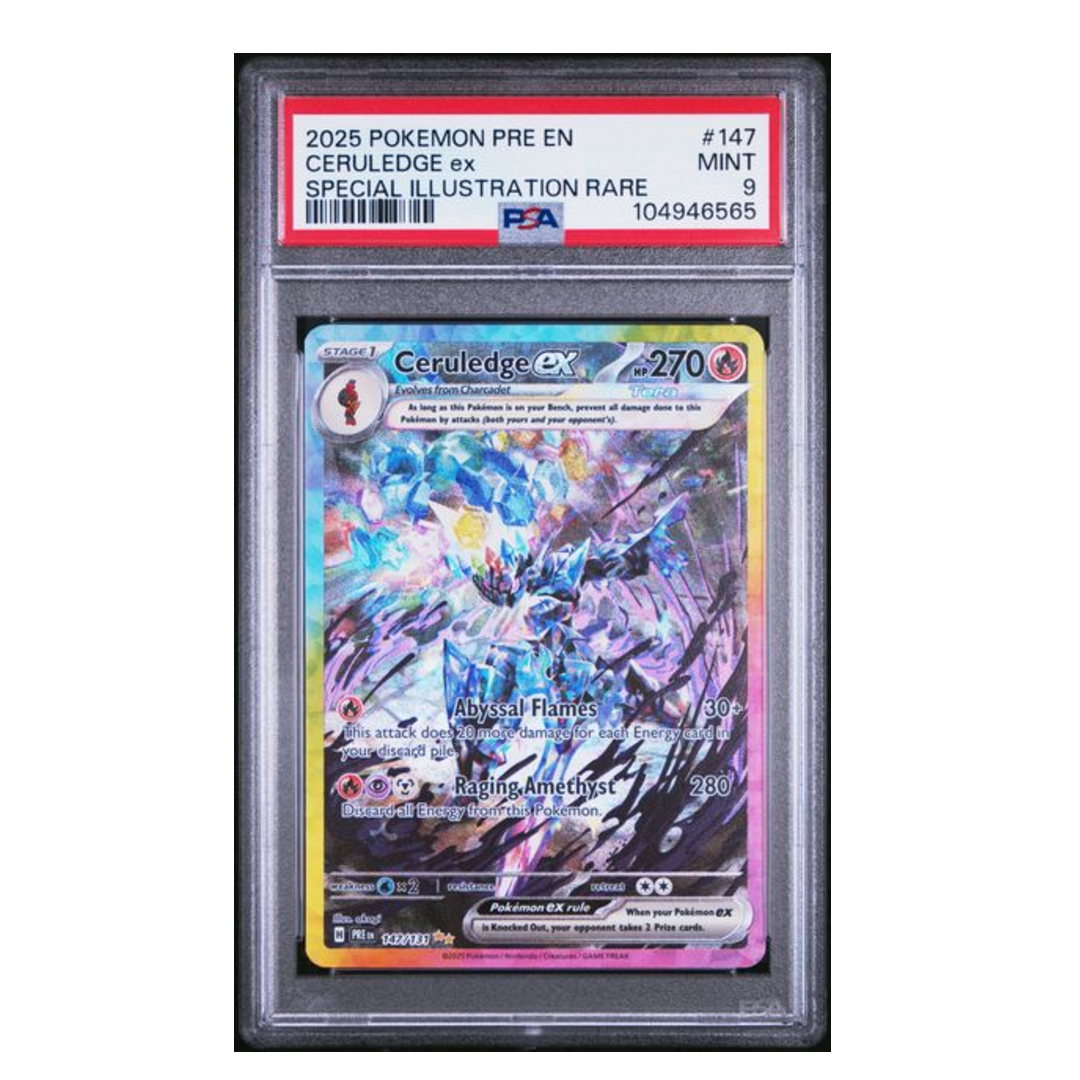 Ceruledge ex SIR Prismatic Evolutions #147 PSA 9 Ceruledge ex SIR Prismatic Evolutions #147 PSA 9