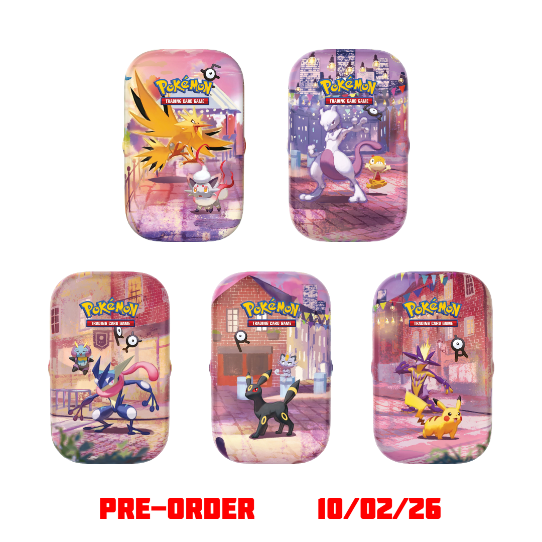 pokmon trading card game celebrations mini tins Pokemon Celebrations Mini Tins Display Box | Contains 8 Tins