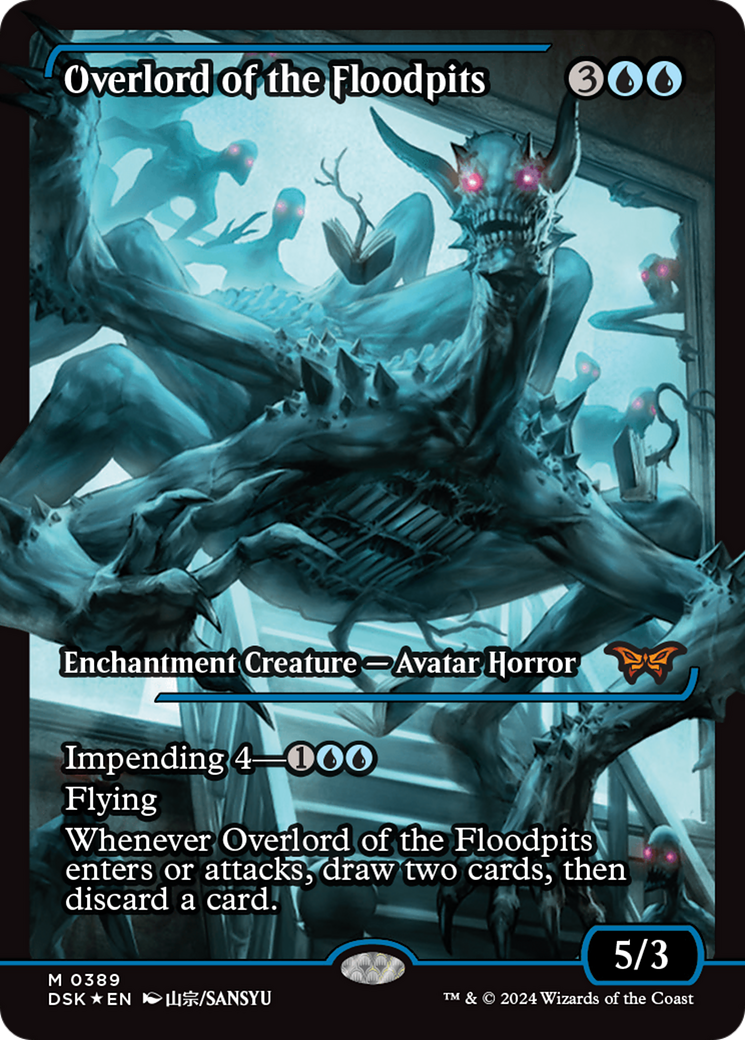Overlord of the Floodpits (DSK-389) - Duskmourn: House of Horror: (Showcase) Foil - Poke-Collect