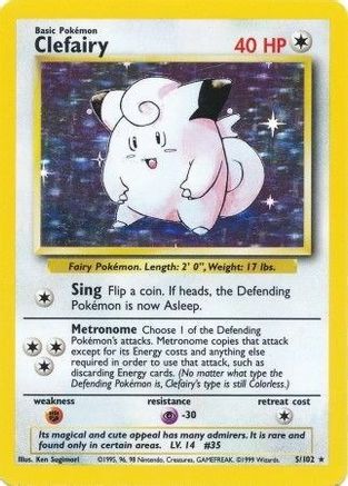 Clefairy 5/102 - Base Holofoil - Poke-Collect