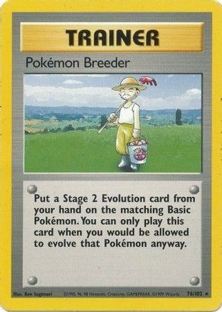 Pokémon Breeder 76/102 - Base - Poke-Collect