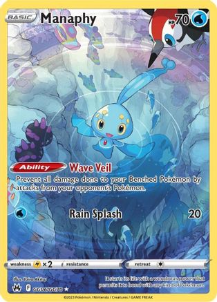 Manaphy GG06/70 - Crown Zenith Galarian Gallery Holofoil - Poke-Collect