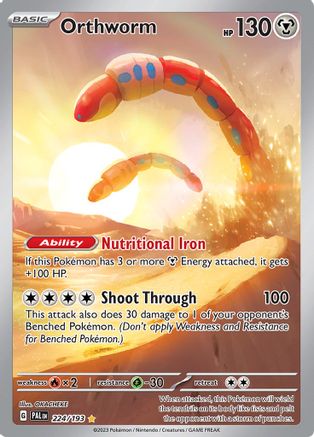 Orthworm 224 - SV02 Paldea Evolved Holofoil - Poke-Collect
