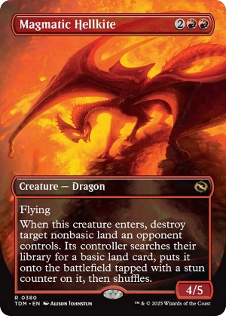 Magmatic Hellkite // Magmatic Hellkite (TDM-380) - Tarkir: Dragonstorm (Borderless) Foil - Poke-Collect