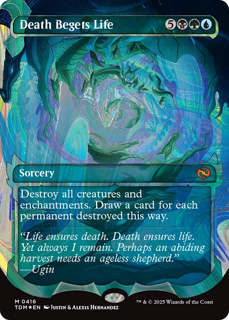Death Begets Life (TDM-416) - Tarkir: Dragonstorm: (Showcase) (Borderless) Foil - Poke-Collect