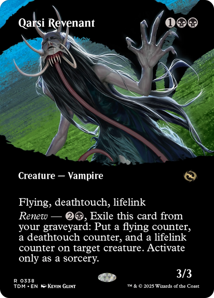 Qarsi Revenant (TDM-338) - Tarkir: Dragonstorm: (Showcase) (Borderless) - Poke-Collect
