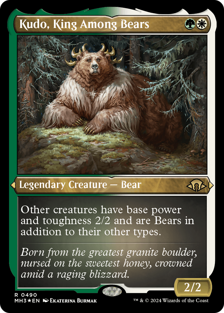Kudo, King Among Bears (MH3-490) - Modern Horizons 3 Foil