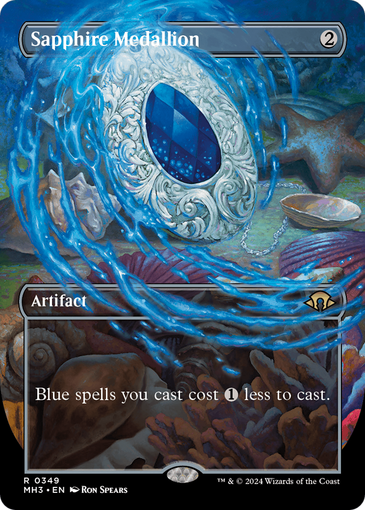 Sapphire Medallion (Borderless) (MH3-349) - Modern Horizons 3 (Borderless) Foil