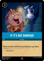 If It's Not Baroque (162/204) - The First Chapter Cold Foil - Poke-Collect