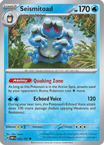 Seismitoad 52 - SV03 Obsidian Flames - Poke-Collect