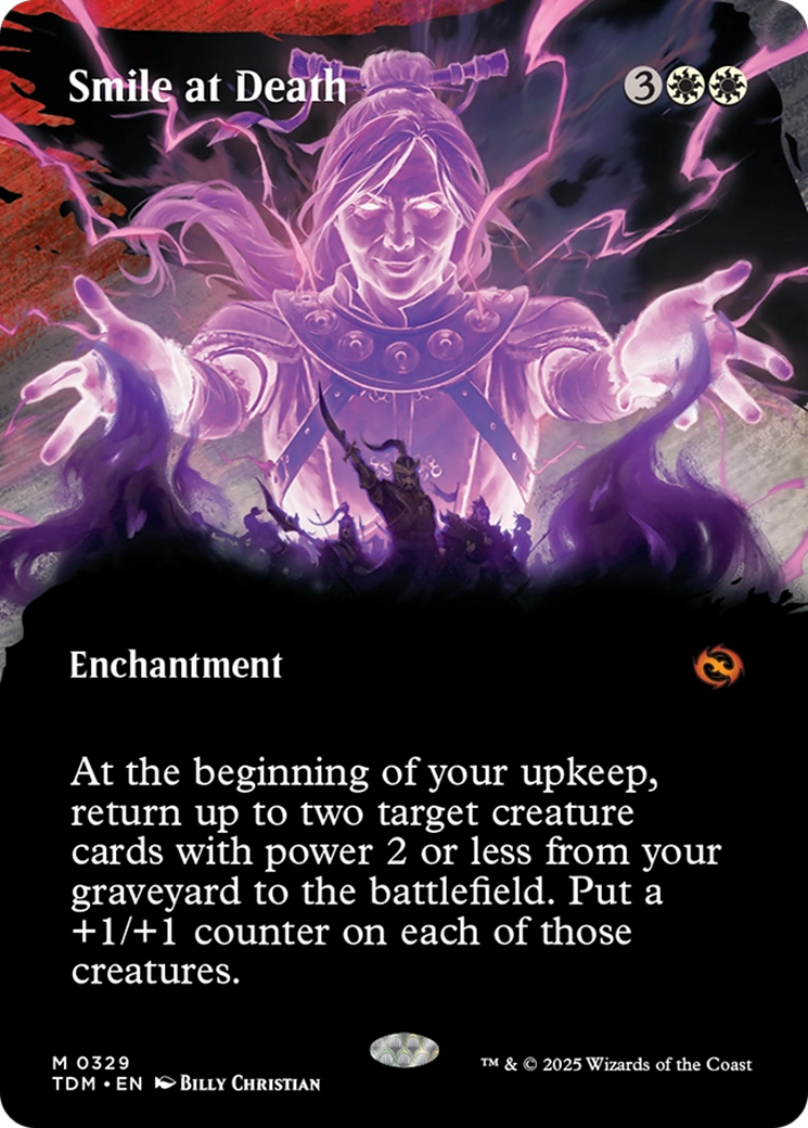Smile at Death (TDM-329) - Tarkir: Dragonstorm: (Showcase, enchantment) (Borderless) Foil - Poke-Collect
