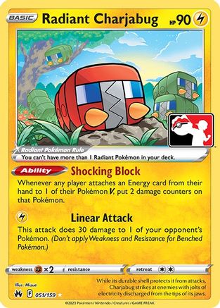 Radiant Charjabug 51 - Prize Pack Series Three Holofoil - Poke-Collect