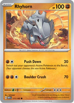 Rhyhorn 111 - SV Scarlet and Violet 151 - Poke-Collect
