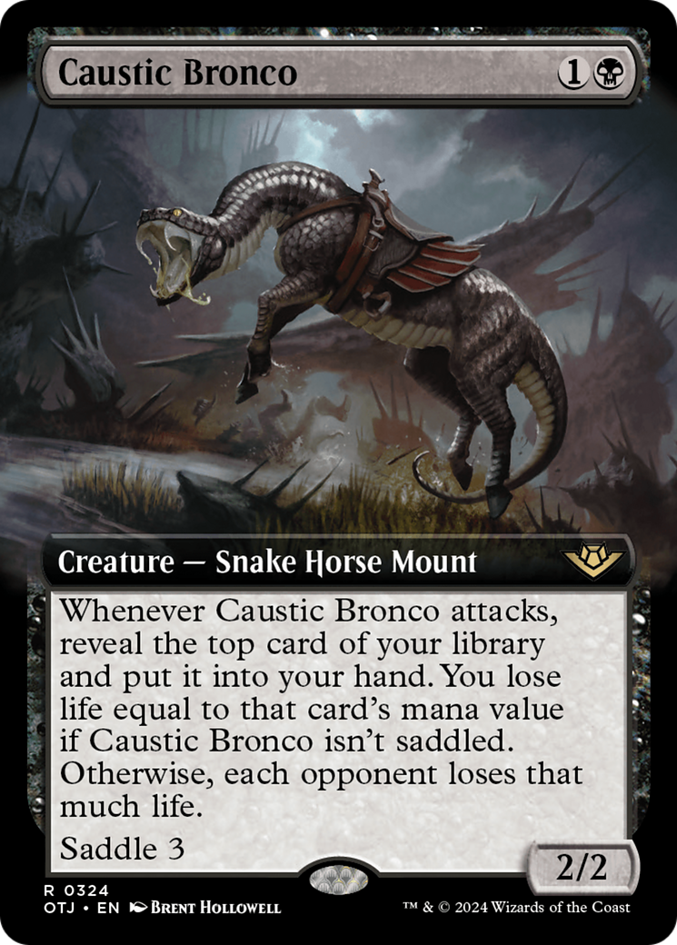 Caustic Bronco (OTJ-324) - Outlaws of Thunder Junction: (Extended Art) Foil - Poke-Collect