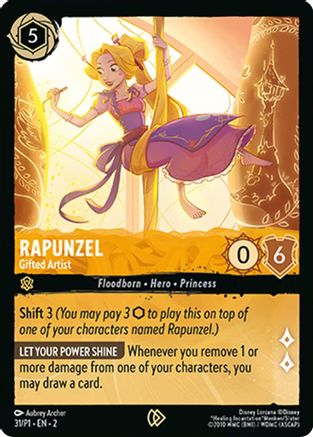 Rapunzel - Gifted Artist (31) - Disney Lorcana Promo Cards Cold Foil Rapunzel - Gifted Artist (31) - Disney Lorcana Promo Cards Cold Foil