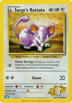 Lt. Surge's Rattata 15 - Trading Card Game Classic Holofoil - Poke-Collect