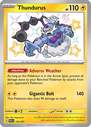 Thundurus 139 - SV Paldean Fates Holofoil - Poke-Collect