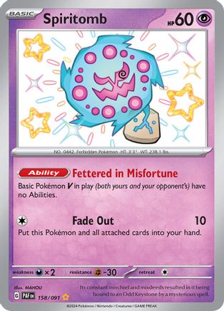 Spiritomb 158 - SV Paldean Fates Holofoil - Poke-Collect