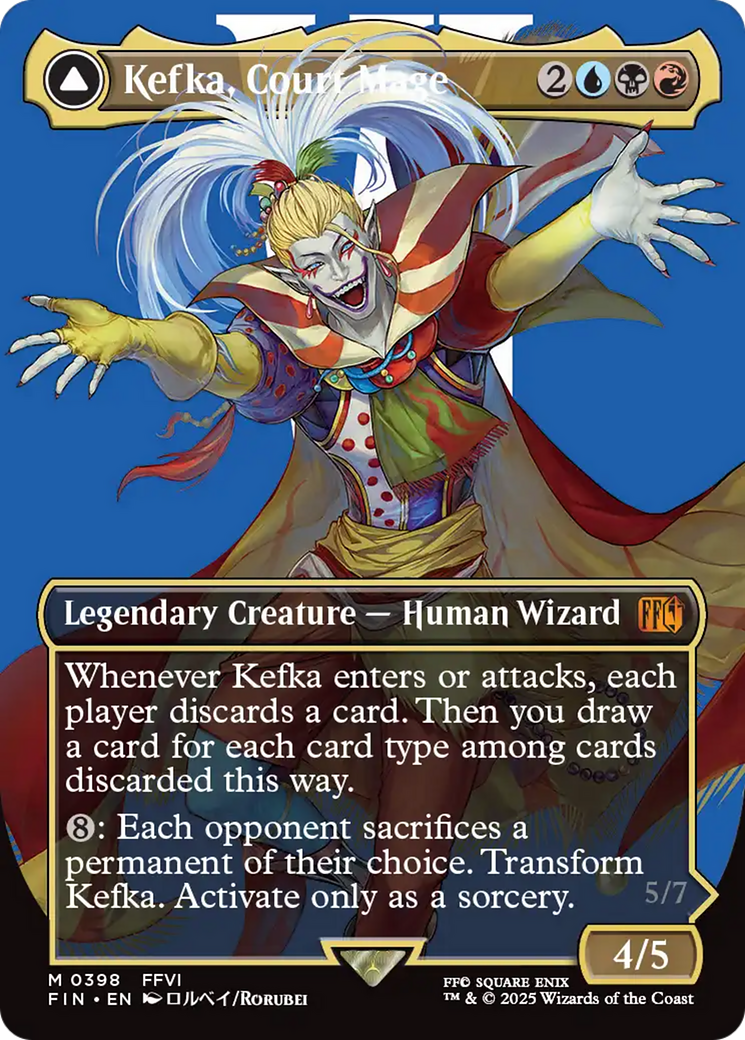 Kefka, Court Mage // Kefka, Ruler of Ruin (FIN-398) - FINAL FANTASY (Borderless) Foil - Poke-Collect