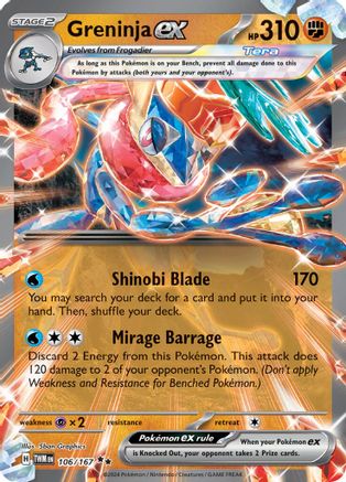 pokemon masquerade card price Greninja ex - 106/167 106