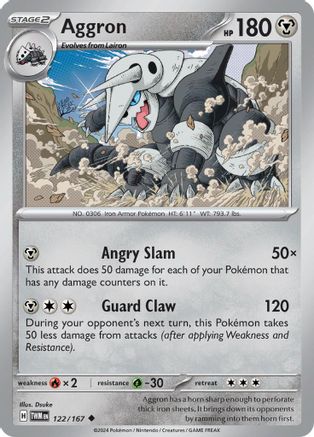 Aggron 122 - SV06 Twilight Masquerade Reverse Holofoil Aggron 122 - SV06 Twilight Masquerade Reverse Holofoil