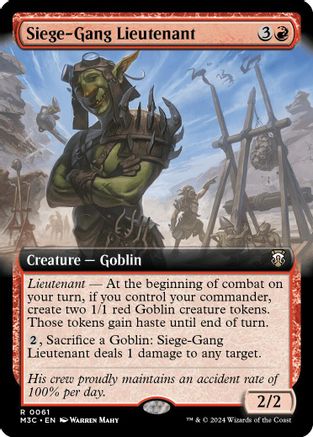Siege-Gang Lieutenant (Extended Art) (Ripple Foil) (M3C-061) - Modern Horizons 3 Commander Foil
