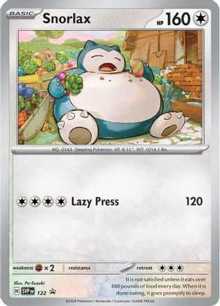 Snorlax 122 - SV Scarlet & Violet Promo Cards Holofoil Snorlax 122 - SV Scarlet & Violet Promo Cards Holofoil