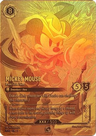 mickey lorcana card Mickey Mouse - Brave Little Tailor (Serial Numbered) (5)