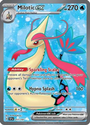 milotic card sleeves ex - 042/191 - SV08: Surging Sparks quality sleeve is made of PP material to protect your cards from scratches and damage Manectric Milotic Pokemon Ex Emerald