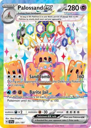 Palossand ex 221 - SV08 Surging Sparks Holofoil - Poke-Collect