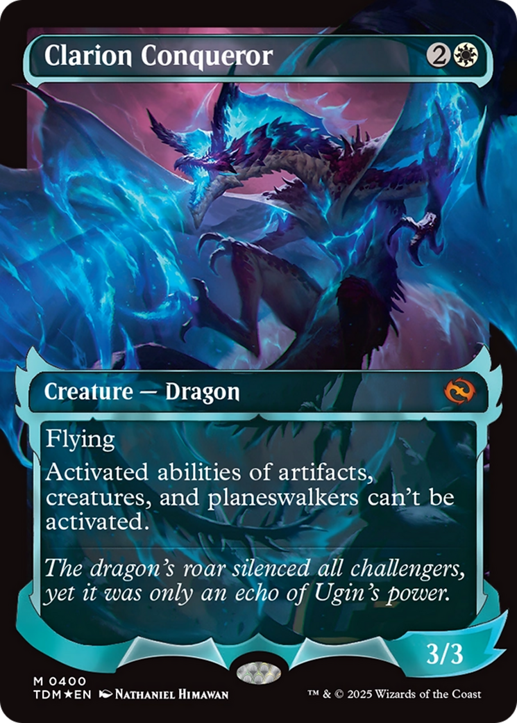 Clarion Conqueror (TDM-400) - Tarkir: Dragonstorm: (Showcase) (Borderless) Foil - Poke-Collect