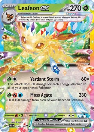 Leafeon ex - 006/131 - SV Prismatic Evolutions Holofoil - Poke-Collect