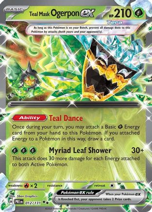 Teal Mask Ogerpon ex - 012/131 - SV Prismatic Evolutions Holofoil - Poke-Collect