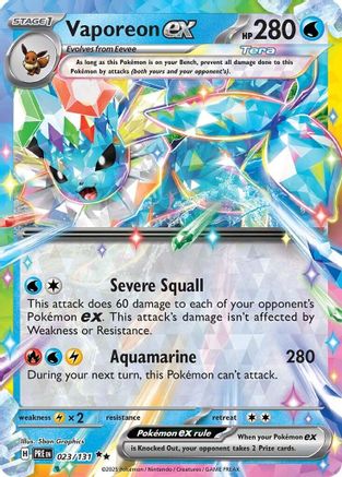Vaporeon ex - 023/131 - SV Prismatic Evolutions Holofoil - Poke-Collect