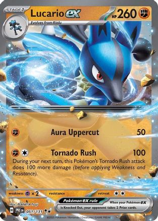 Lucario ex 051/131 - SV Prismatic Evolutions Holofoil - Poke-Collect