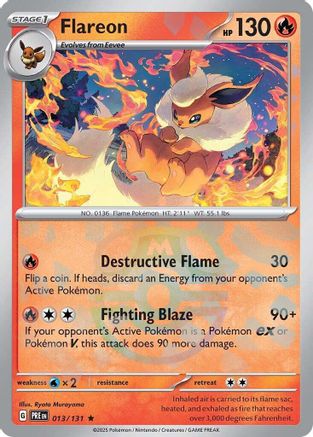 Flareon (Master Ball Pattern) - SV Prismatic Evolutions Holofoil - Poke-Collect