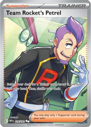 Team Rocket's Petrel - 226/182 226 - SV10 Destined Rivals Holofoil - Poke-Collect