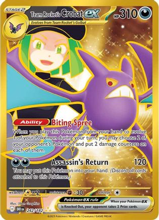 Team Rocket's Crobat ex - 242/182 242 - SV10 Destined Rivals Holofoil - Poke-Collect