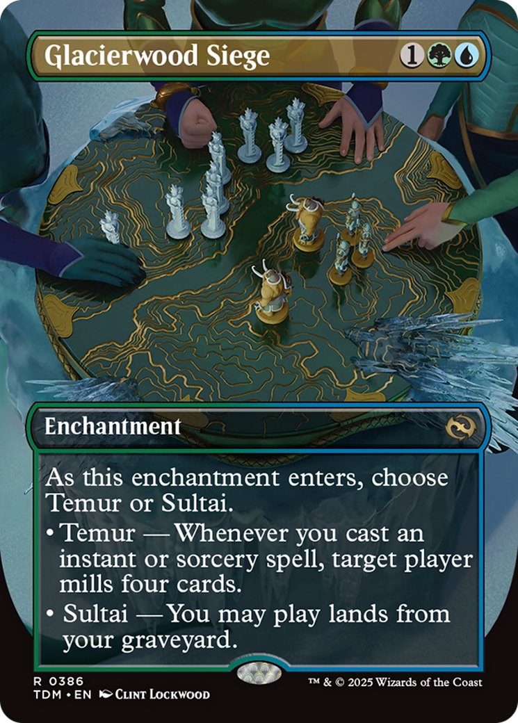 Glacierwood Siege (TDM-386) - Tarkir: Dragonstorm: (enchantment) (Borderless) Foil - Poke-Collect