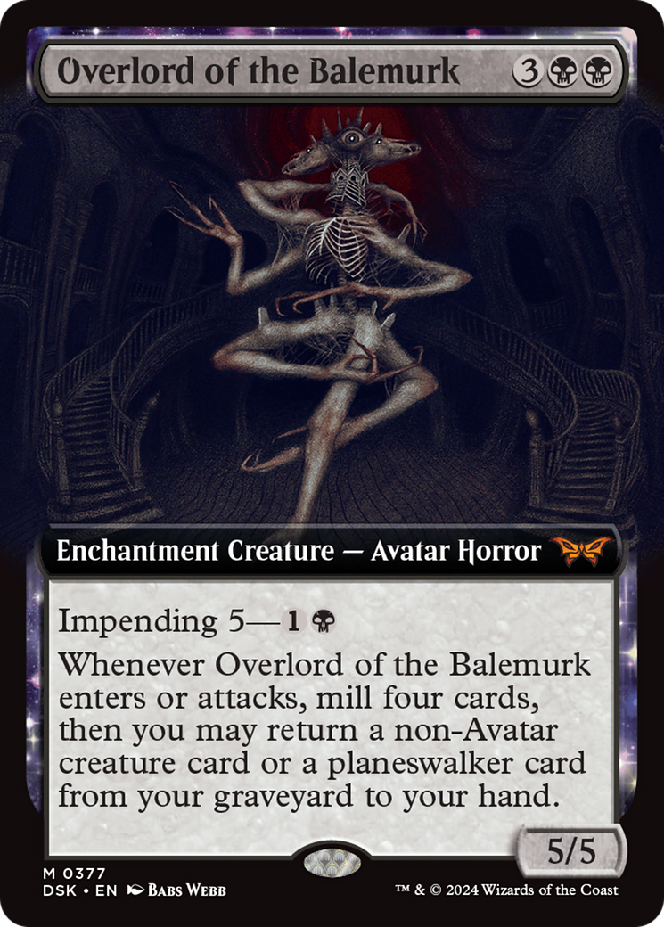 Overlord of the Balemurk (DSK-377) - Duskmourn: House of Horror: (Extended Art, enchantment) Foil - Poke-Collect