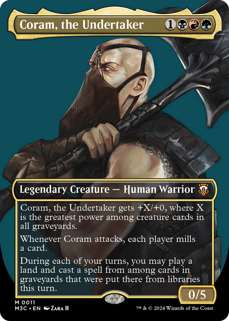 Coram, the Undertaker (Borderless) (M3C-011) - Modern Horizons 3 Commander (Borderless) Foil