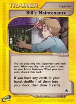 Bill's Maintenance 137/165 - Expedition Base Set Reverse Holofoil - Poke-Collect