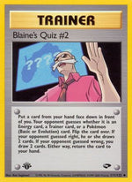 Blaine's Quiz #2 111/132 - Gym Challenge 1st Edition - Poke-Collect