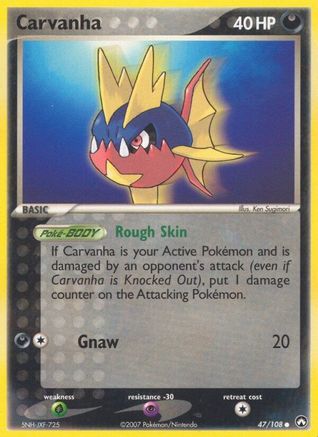 Carvanha 47/108 - Power Keepers Reverse Holofoil - Poke-Collect