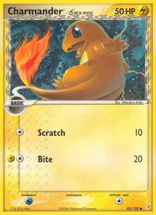 Charmander δ 49/100 - Crystal Guardians Reverse Holofoil - Poke-Collect