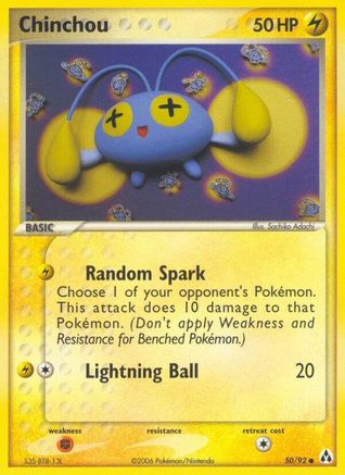 Chinchou 50/92 - Legend Maker Reverse Holofoil - Poke-Collect