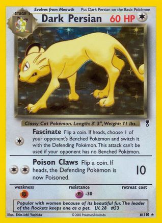Dark Persian 6/110 - Legendary Collection Holofoil - Poke-Collect