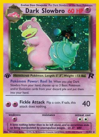 Dark Slowbro 12/82 - Team Rocket Unlimited Holofoil - Poke-Collect